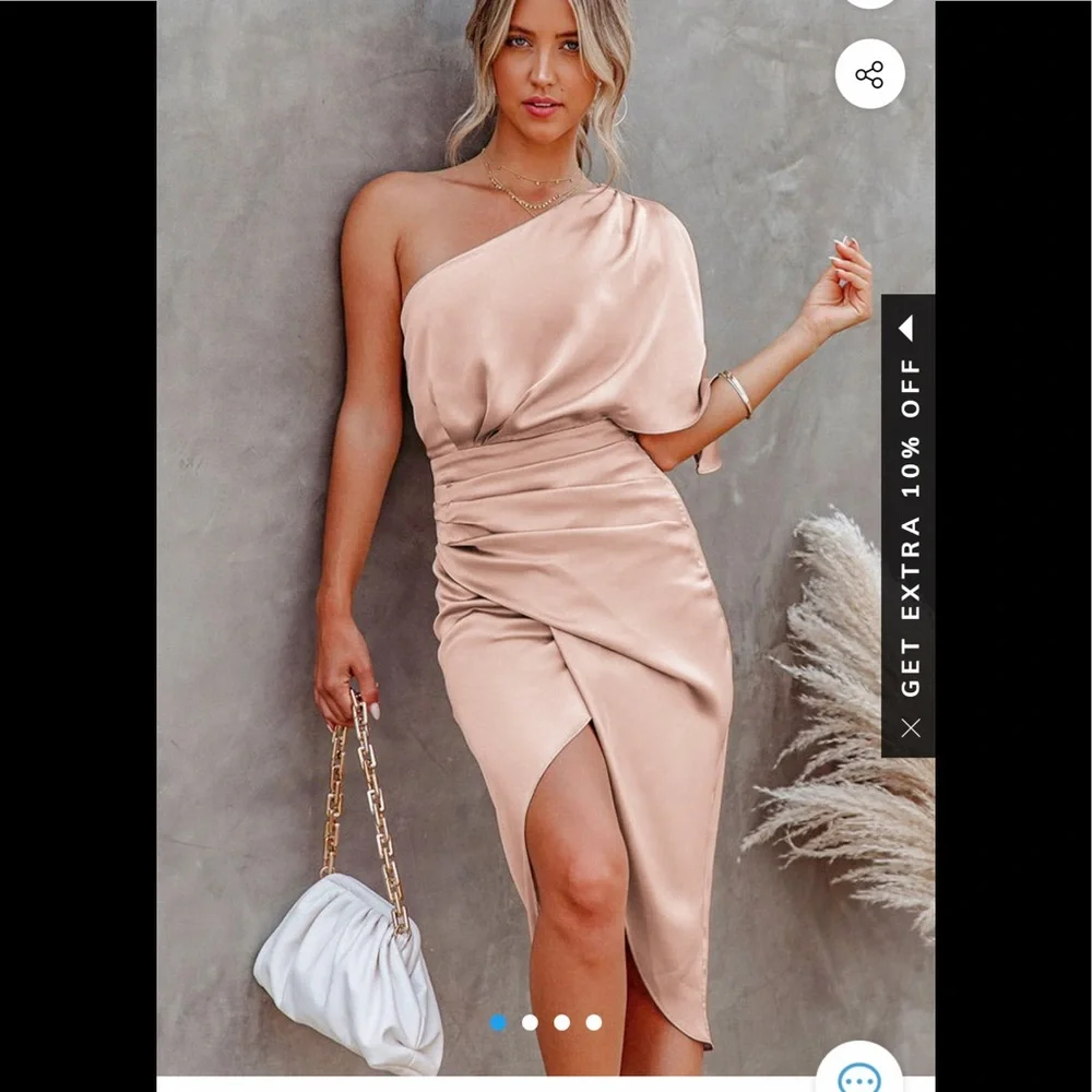 Cupshe Blush one shoulder dress - Picture 1 of 4